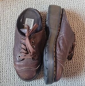 Vtg  Dr. Martens 9936 Womens Size 5 Chunky Platform Mule’s Brown Leather Shoes